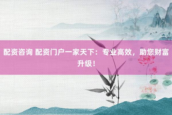 配资咨询 配资门户一家天下：专业高效，助您财富升级！