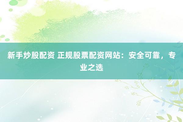 新手炒股配资 正规股票配资网站：安全可靠，专业之选