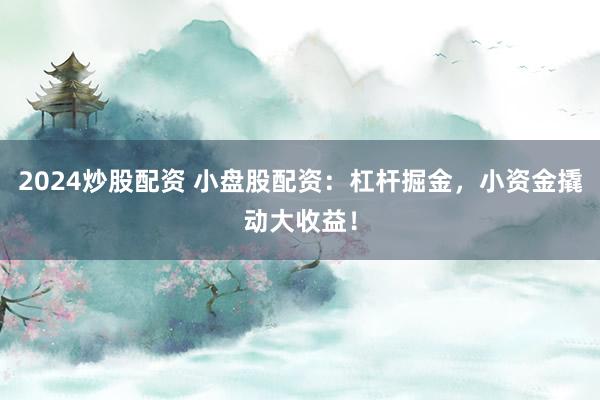 2024炒股配资 小盘股配资：杠杆掘金，小资金撬动大收益！